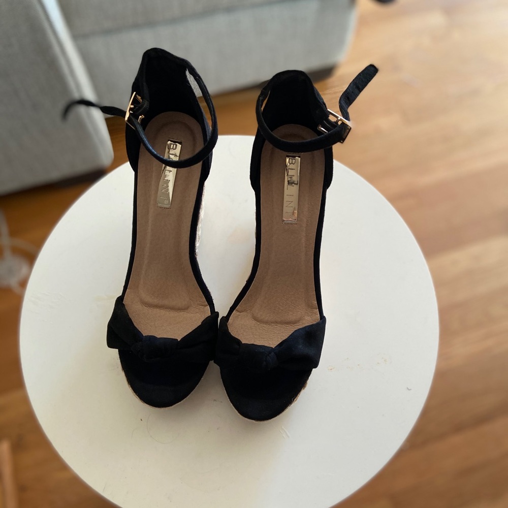 Bellini Black Suede Espadrille Sandals